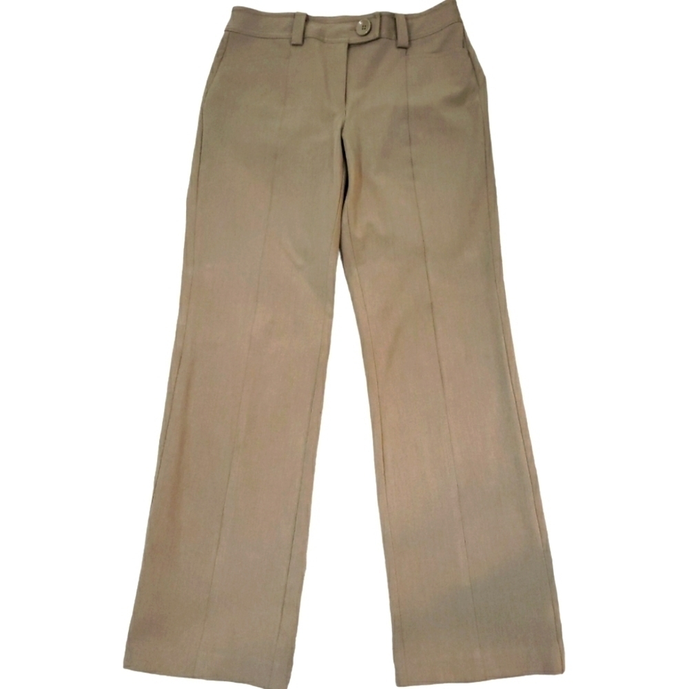 Talbots~Woman Size 6~Beige Straight Leg Classic Trouser Dress Pants Stretch.